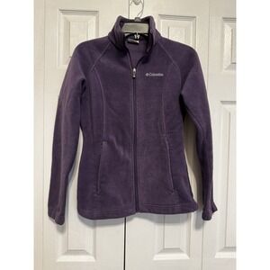 Columbia Purple Fleece Jacket Full Zip Sherpa Gorpcore Camp Granola Hiking S